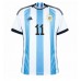 Billiga Argentina Angel Di Maria #11 Hemma fotbollskläder VM 2022 Kortärmad